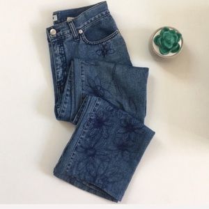 Moschino | high waisted flower print jean pant